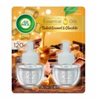 2pk. Air Wick Scented Oil Refill- Baked Caramel & Chocolate 6/cs