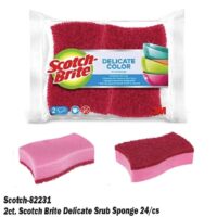 2ct. Scotch Brite Delicate Srub Sponge 24/cs