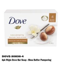 4pk 90gm Dove Bar Soap -  Shea Butter Pampering 12/cs