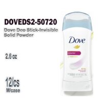 2.6oz Dove Deo Stick-Invisible Solid Powder 12/cs