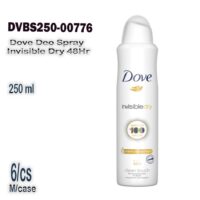 250ml. Dove Deodorant Spray - Invisible Dry 48Hr 6/cs