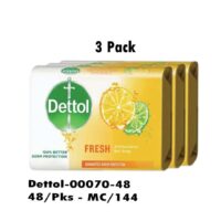 3pk 100gr Dettol Bar Soap- Fresh 48/cs {Exp. 3/28}***00069
