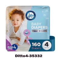 Baby Diapers 20ct Ditto-Size 4, Ultra Absorbent 8/cs