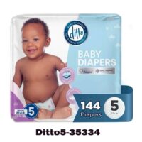 Baby Diapers 18ct Ditto-Size 5, Ultra Absorbent 8/cs