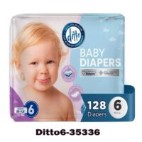 Baby Diapers 16ct Ditto-Size 6, Ultra Absorbent 8/cs