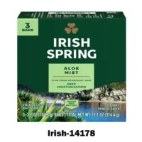 3pk. Irish Spring Bar Soap- Aloe 18/cs***69528 Exp: 6/26
