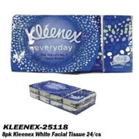 8pk Kleenex White Facial Tissue 24/cs