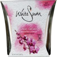 10 Oz White Swan/ Scented Candle/Angel Orchids 6/cs