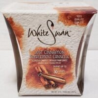 10 Oz White Swan/ Scented Candle/ Just Cinnamon 6/cs