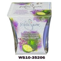 10 Oz White Swan/ Scented Candle/ Lavender Bergamot 6/cs
