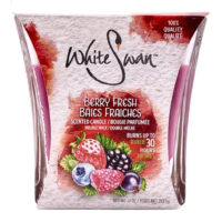 10 Oz White Swan/ Scented Candle/ Berry Fresh 6/cs