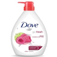 1000ml. {33.8oz}Dove Body Wash W/Pump - Renewing Raspberry & Lime 12/cs
