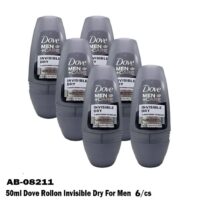 50ml Dove Rollon Invisible Dry For Men 6/cs