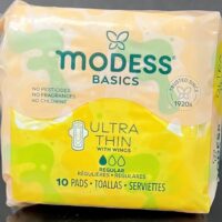 10ct.Modess- Maxi Pads Ultra Thin Regular 24/cs