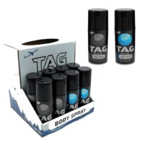 2oz Tag Body Spray Display - Step Out & Midnight 16/cs