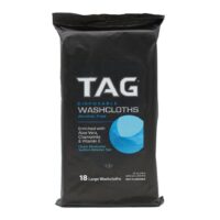 18ct Large Wash Cloths Full Body -Alcohol Free W/PDQ 12/cs