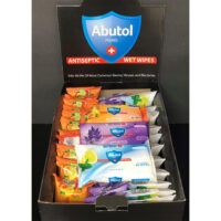 20ct. Abutol Antiseptic Wet Wipes- Three Flavors 36/cs